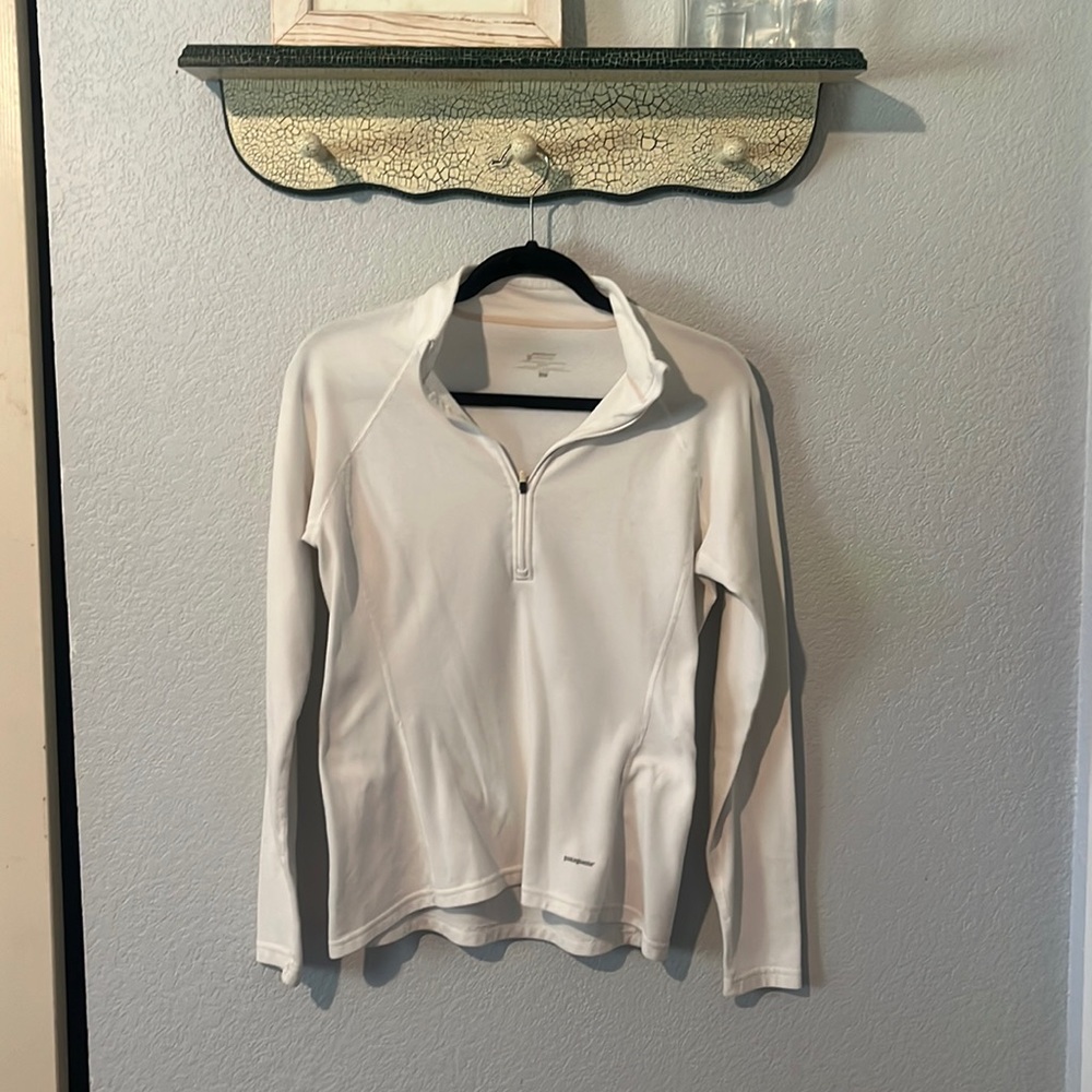 Patagonia White Quarter-Zip Pullover Jacket